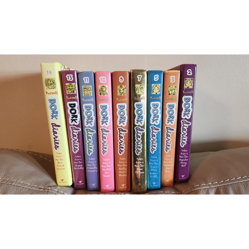 Lot of 9 Dork Diaries Hardcover Books